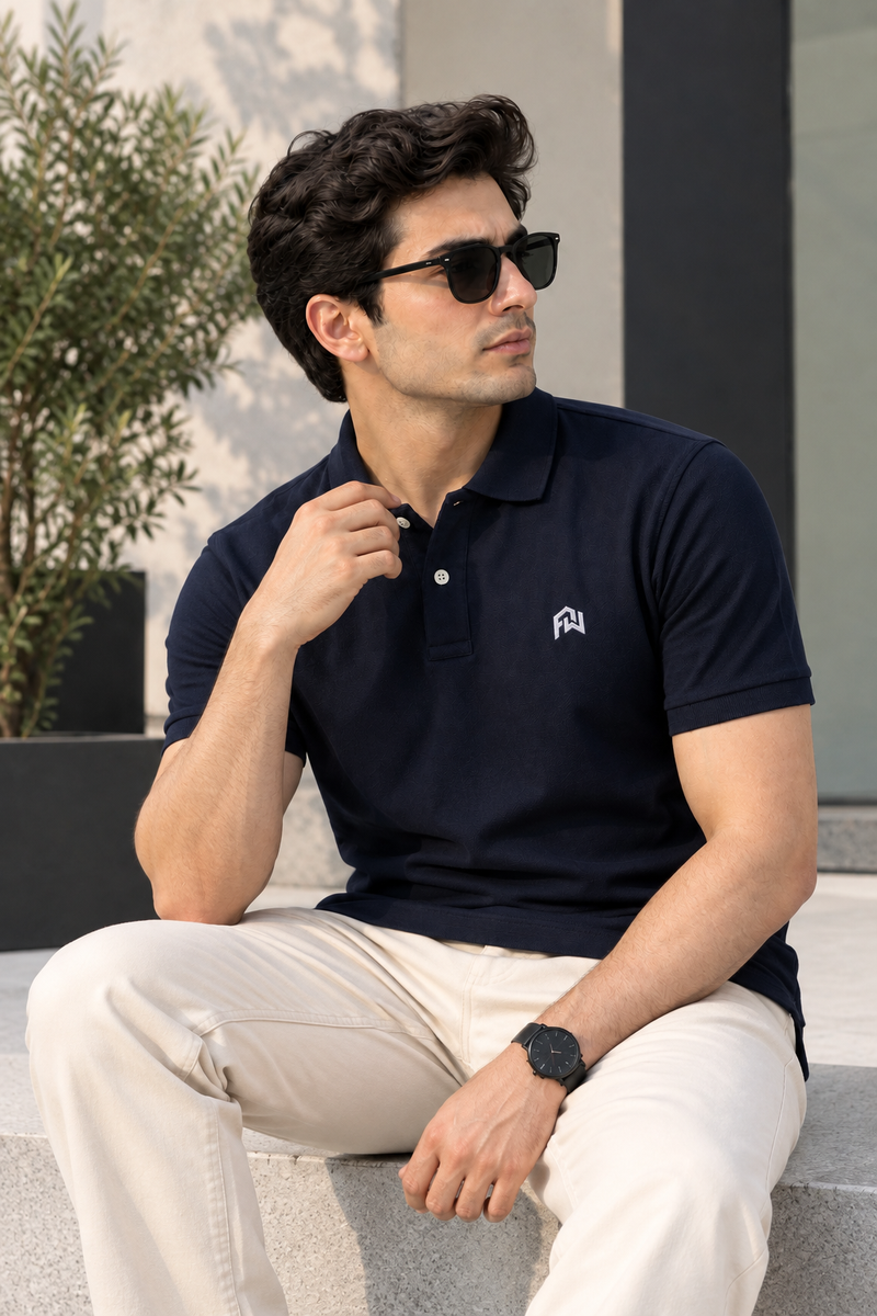 FW Classic Polo Shirt – Navy Blue