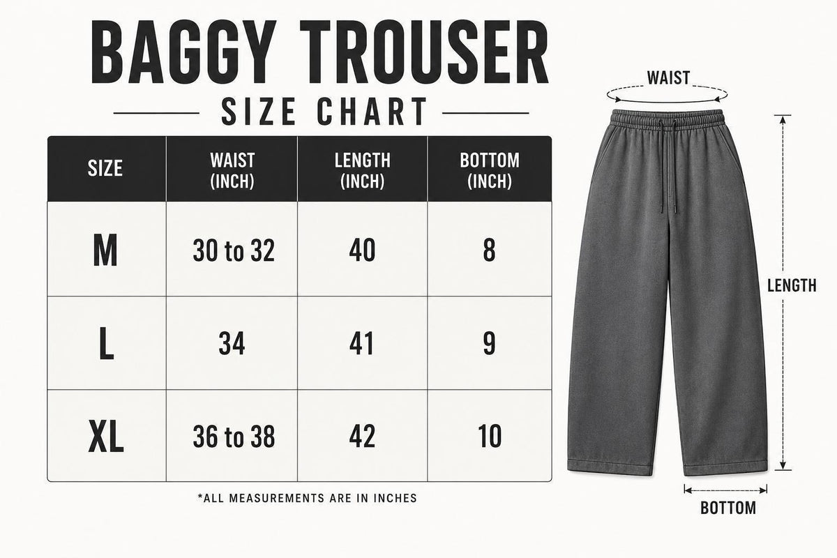 Urban Graphic Baggy Trousers – Black