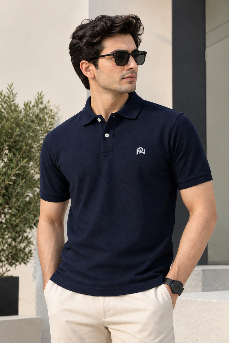 FW Classic Polo Shirt – Navy Blue