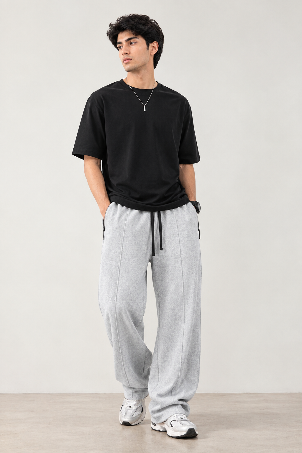 FW Straight-Fit Trousers – Black